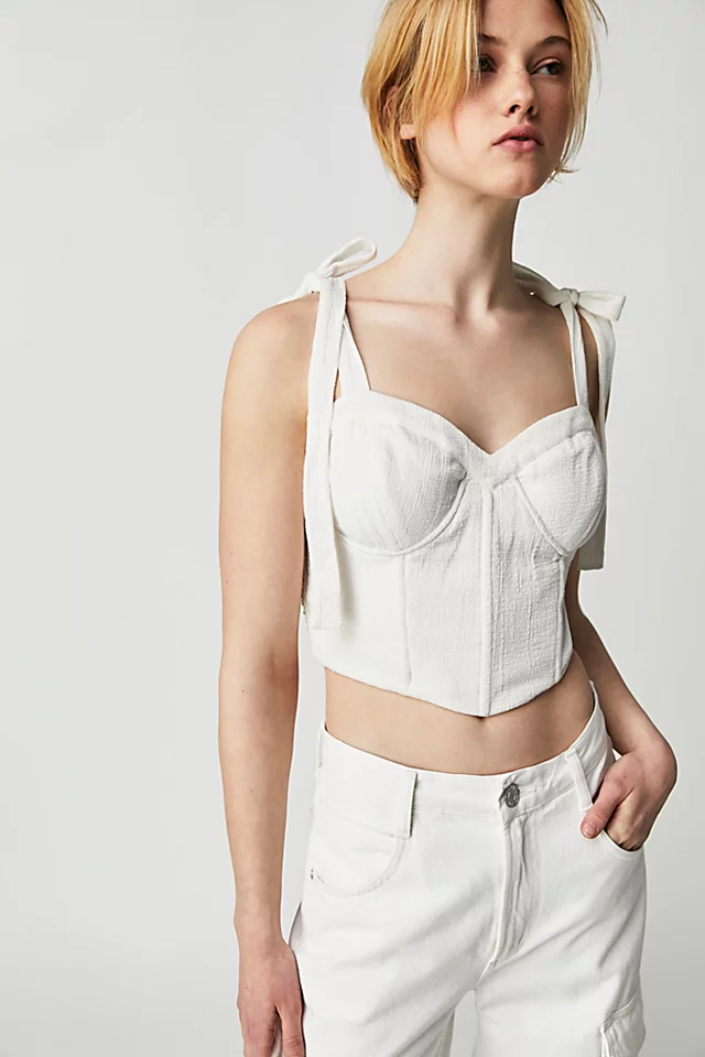 Alibi Corset Top White