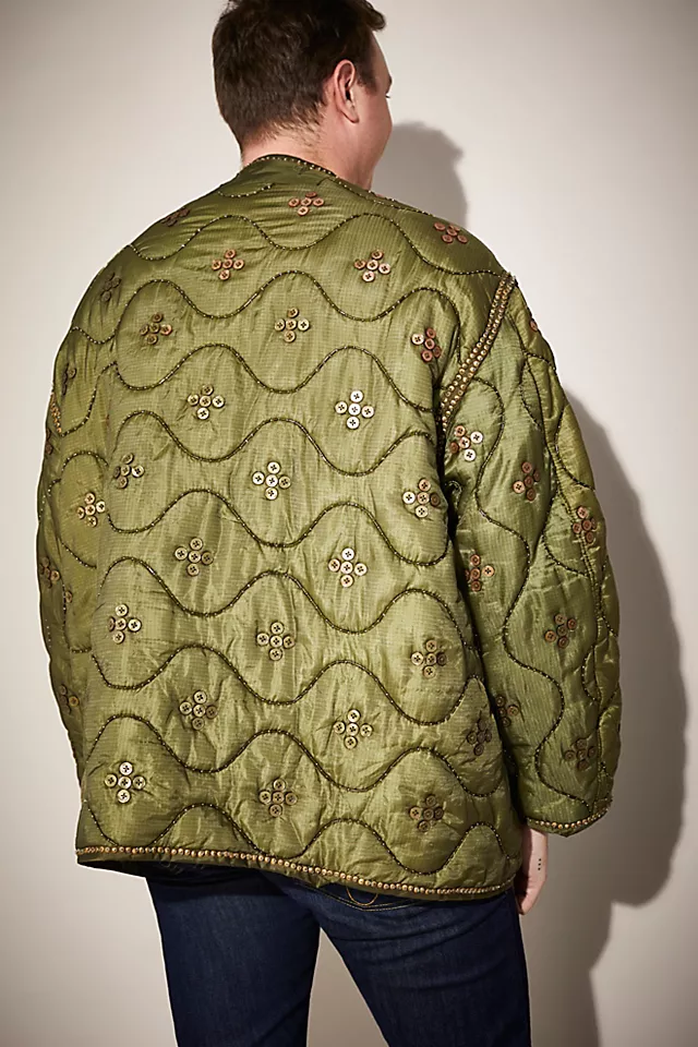 Vintage Quilted Jacket green