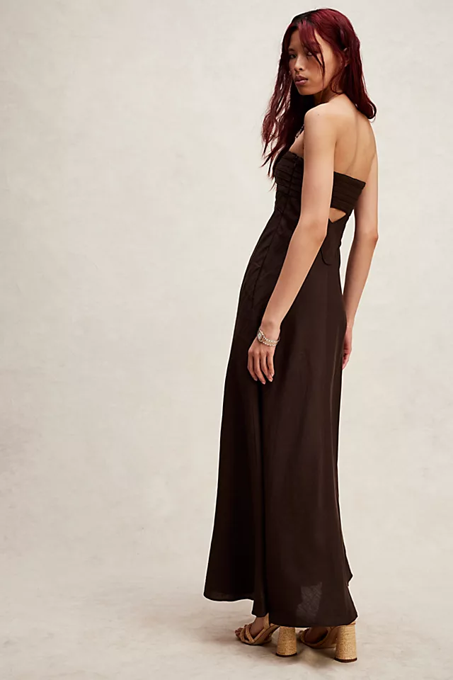Shona Joy Ulla Corded Maxi Dress Soil