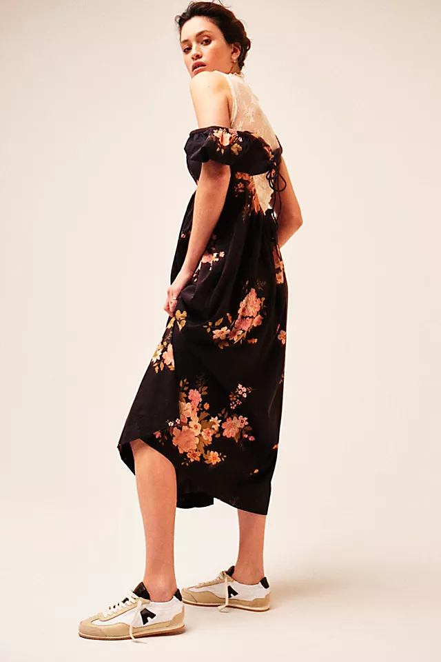 Linda Lou Poplin Dress Black Combo