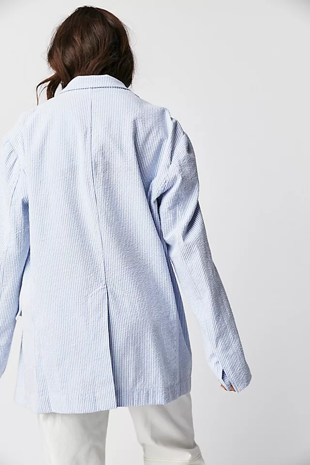 Denimist Deconstructed Blazer Light Blue