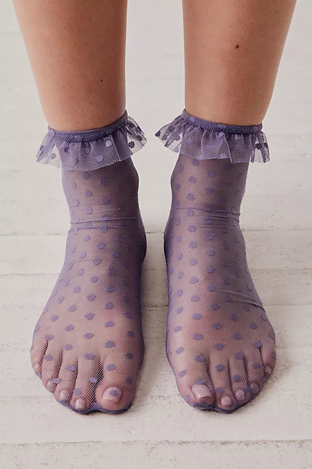 Only Hearts Ruffle Socks Blue
