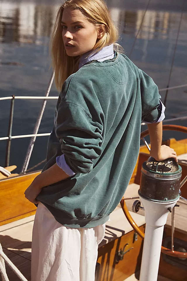 Weathered Boulder Rugby Crew Blue Spruce