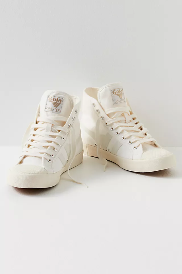 Coaster High Top Sneakers Off White / Off White