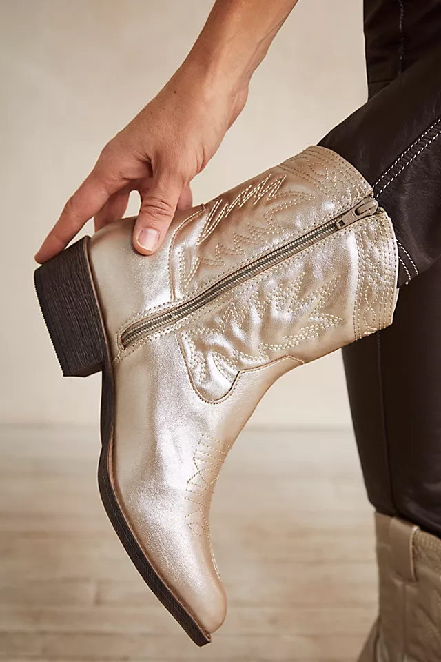 Vegan Ranch Boot Platino Metallic