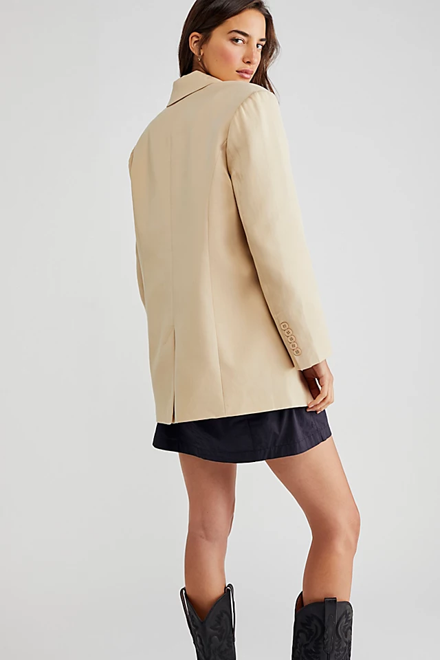Shona Joy Sara Oversized Blazer Sand