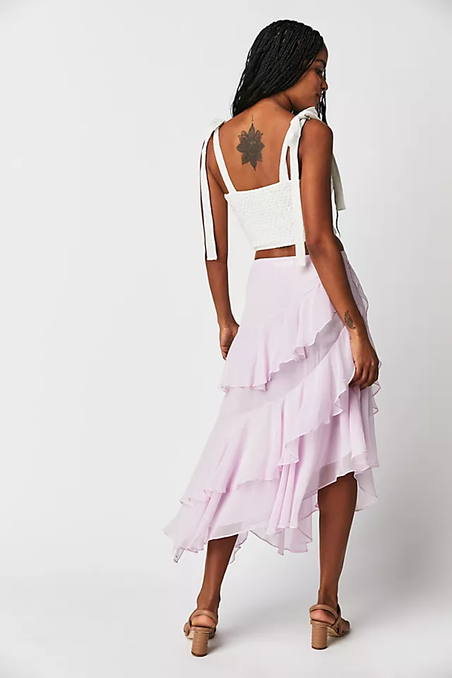 LoveShackFancy Dasher Skirt Soft Iris