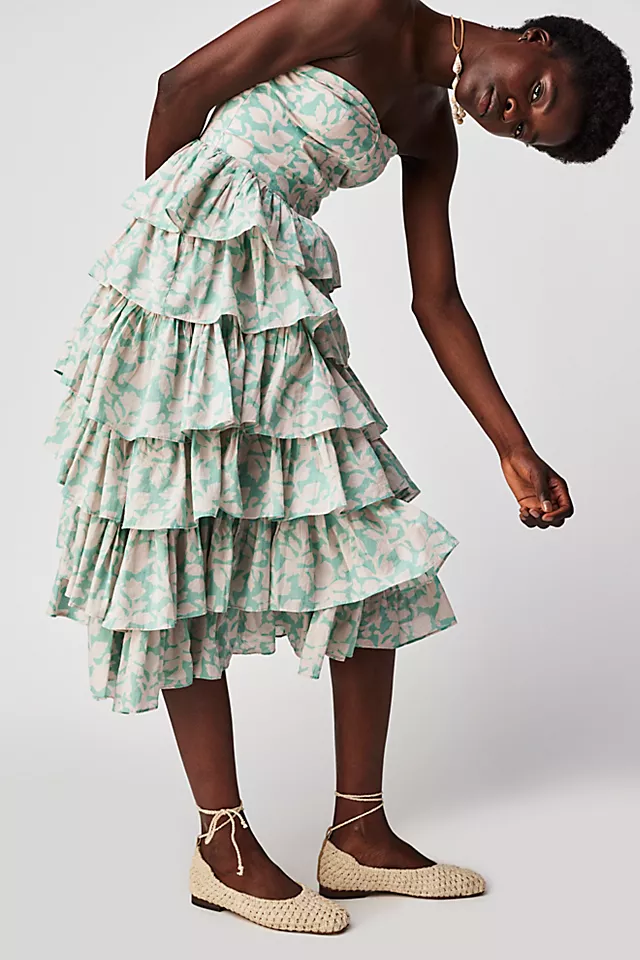 Desert Queen Cleo Bustier Dress Pink Aqua