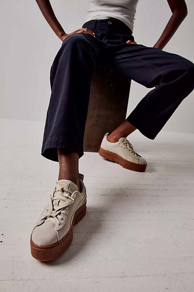 Mayze Suede Sneakers Oatmeal / Gum