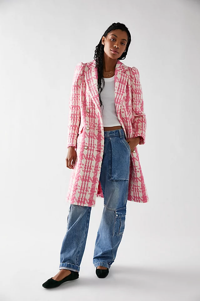 LoveShackFancy Asryn Coat Pink