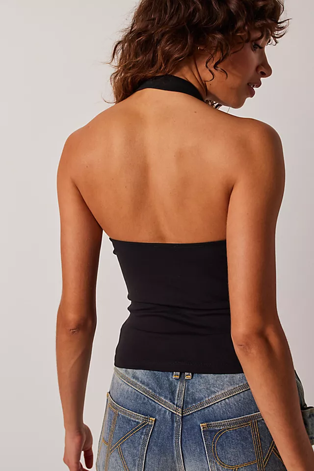 Have It All Halter Top Black
