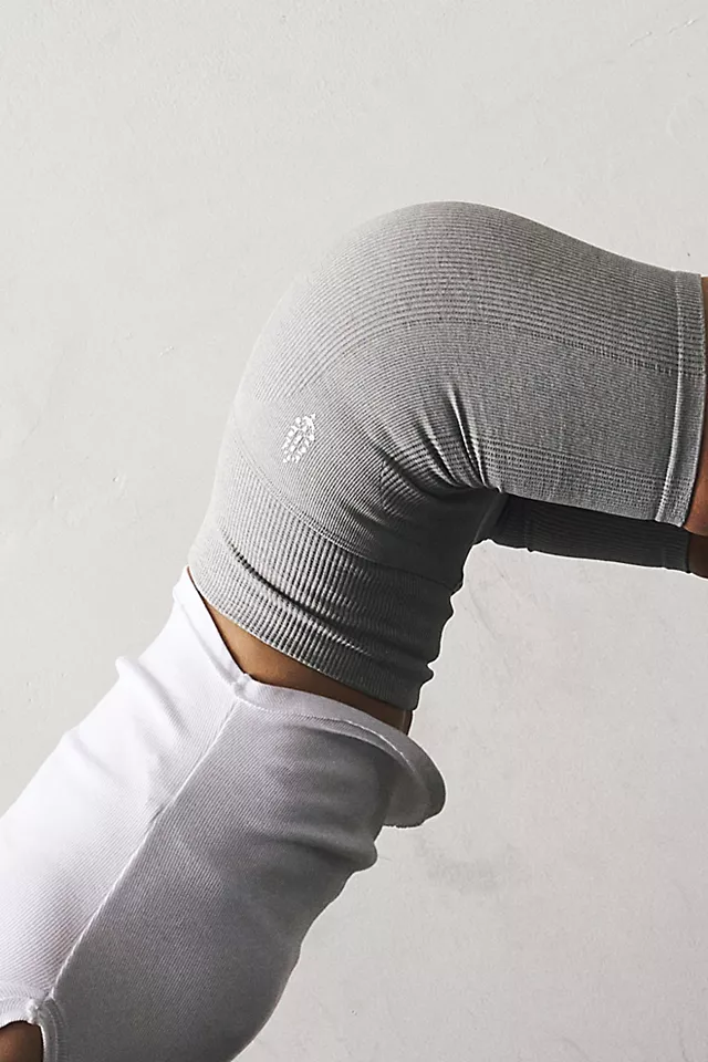 Happiness Runs Bike Shorts Heather Grey