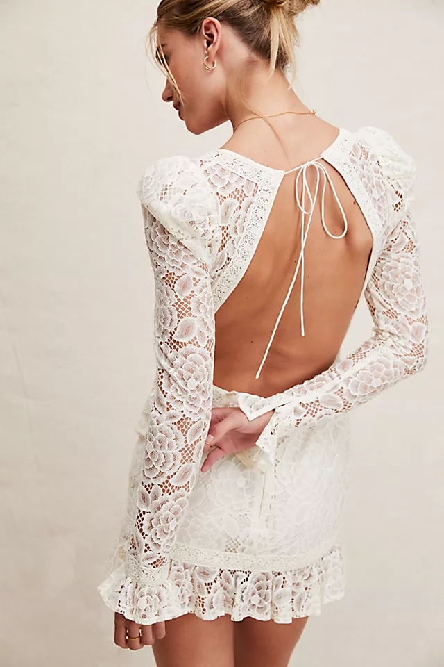 For Love & Lemons Cleo Mini Dress Ivory