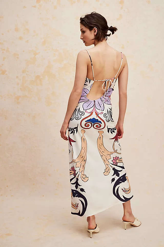 Carolina K Slip Dress Scrolls Multi Gard