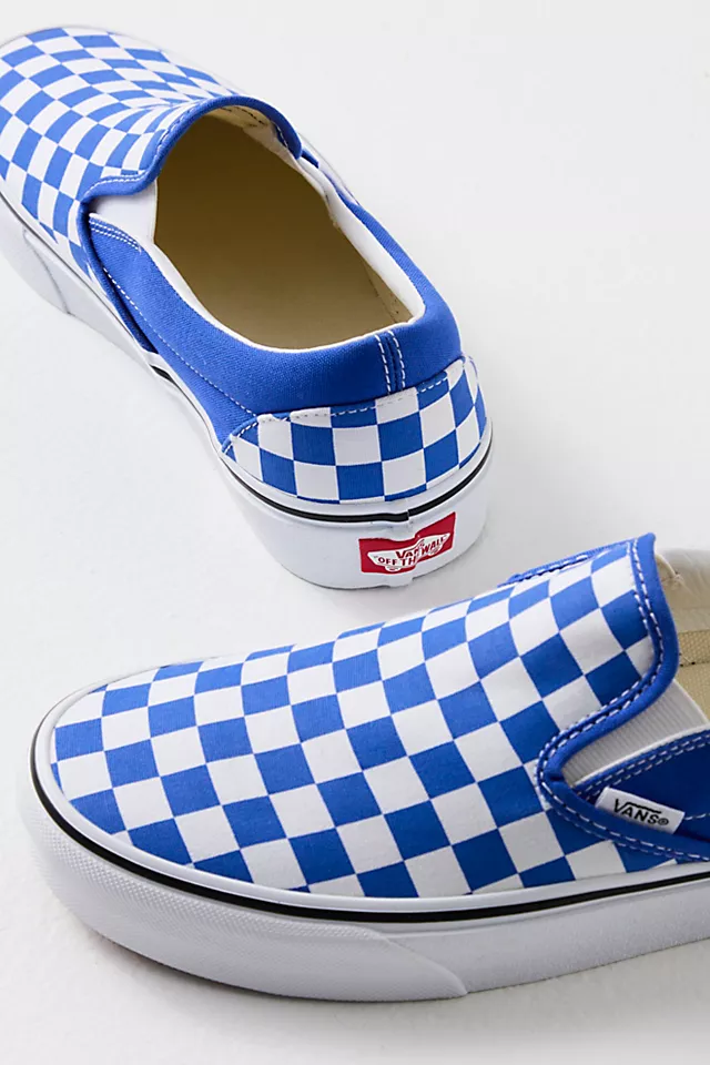 Classic Checkered Slip-On Dazzling Blue
