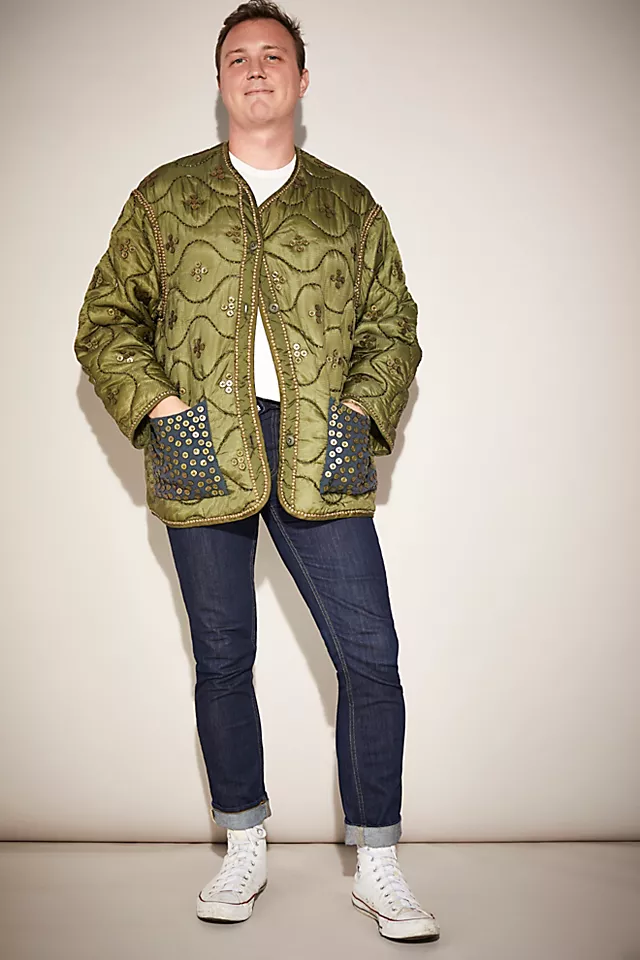 Vintage Quilted Jacket green