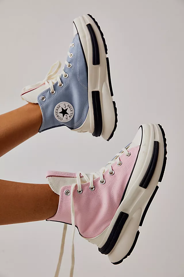 Run Star Legacy CX Denim Hi Top Sneakers Ocean Retreat / Sunrise Pink