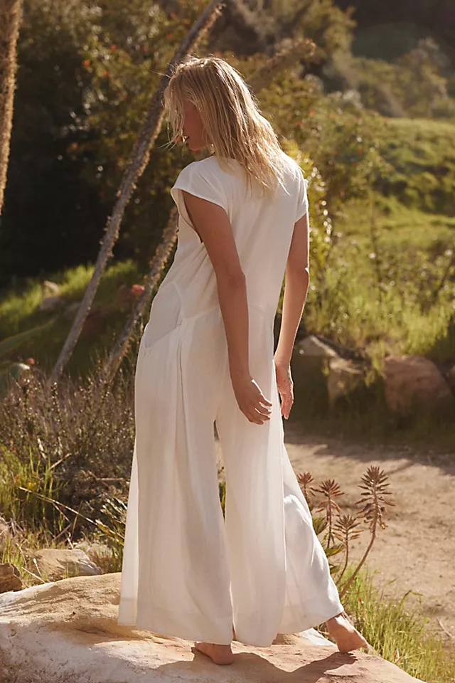 Jet Set Life Jumpsuit Ivory