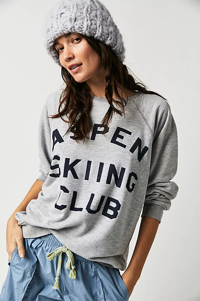 Aspen Ski Club Crew Vintage Heather Grey