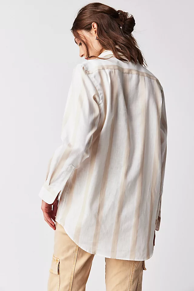 Boyfriend Weave Shirt Cream