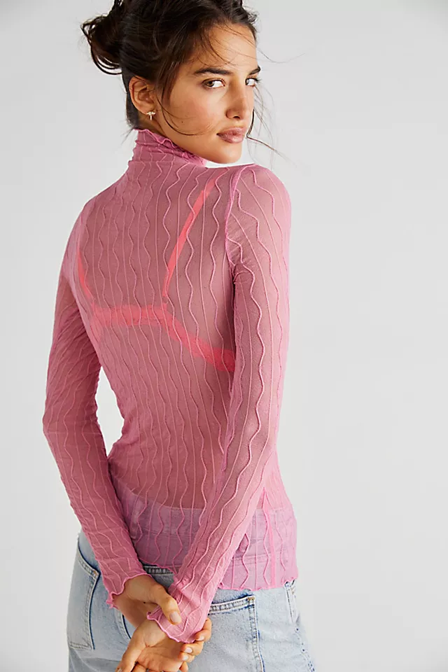 Ross Mesh Top Hot Pink