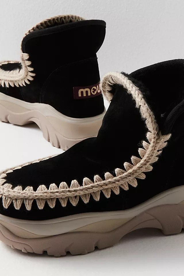 MOU Chunky Sneaker Boots Black