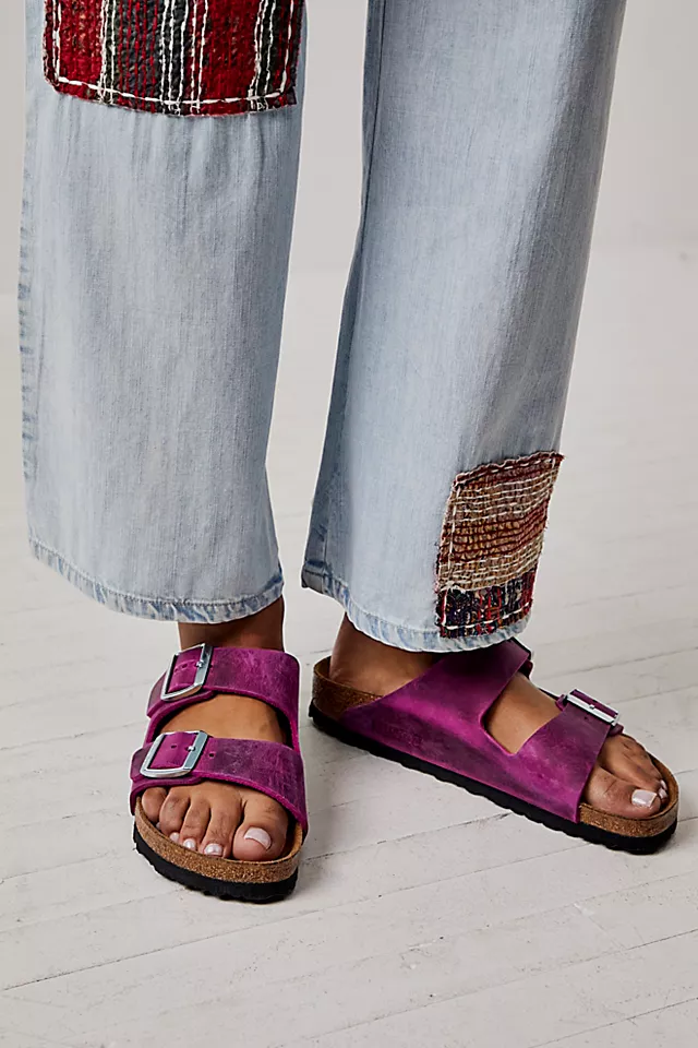 Arizona Birkenstock Sandals Festival Fuchsia Oiled Leather