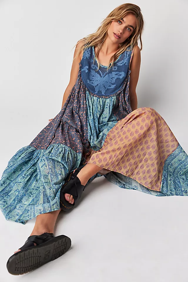 Lost Palms Craft Maxi Dress Seaside Combo