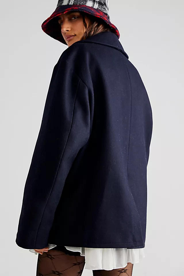 Denimist Oversized Peacoat Navy