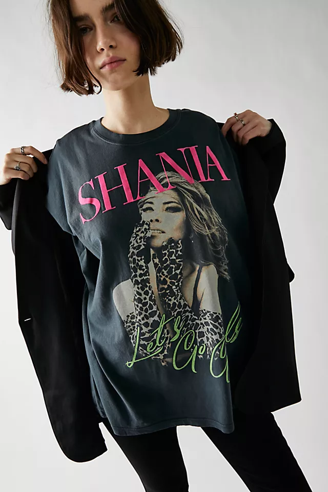 Shania Let's Go Girls Tee Vintage Black