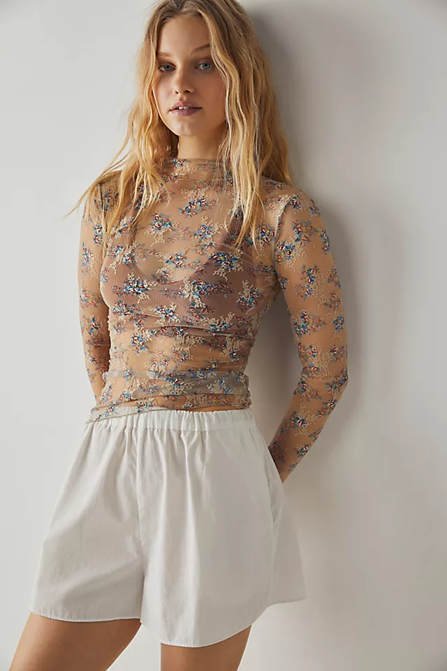 Lady Lux Printed Layering Top