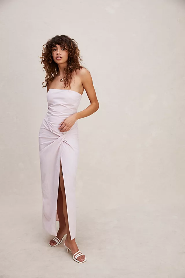 Bec & Bridge Adrianna Strapless Maxi Dress Quartz Pink