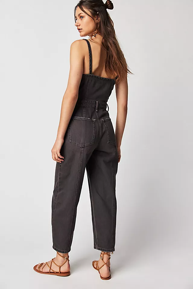 TICA Milou Utility Jumpsuit Earth Wash