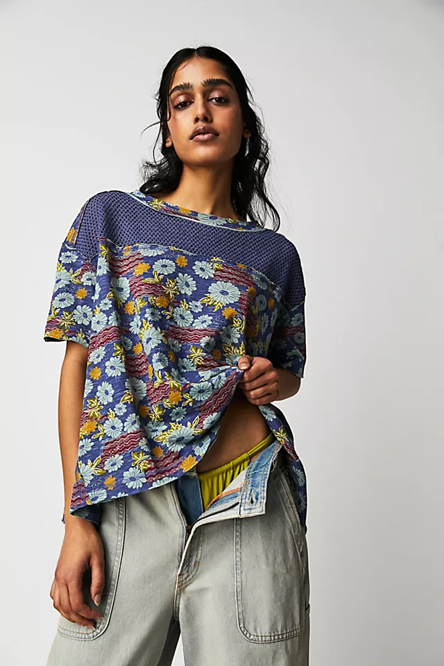 Beach Dreamin Tee Blue Combo