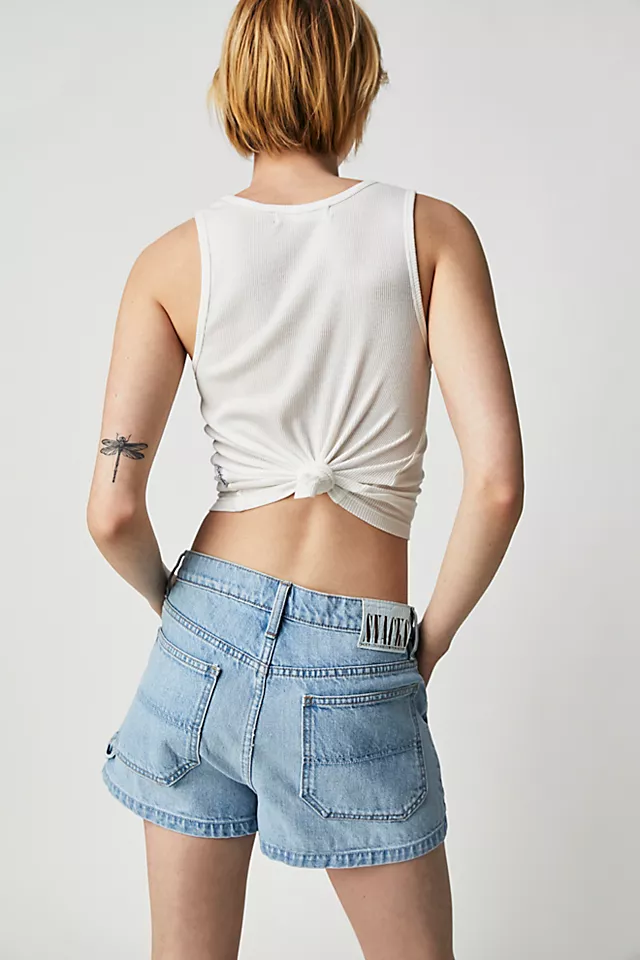 MOTHER Snacks Fun Dip Utility Shorts Just A Nibble