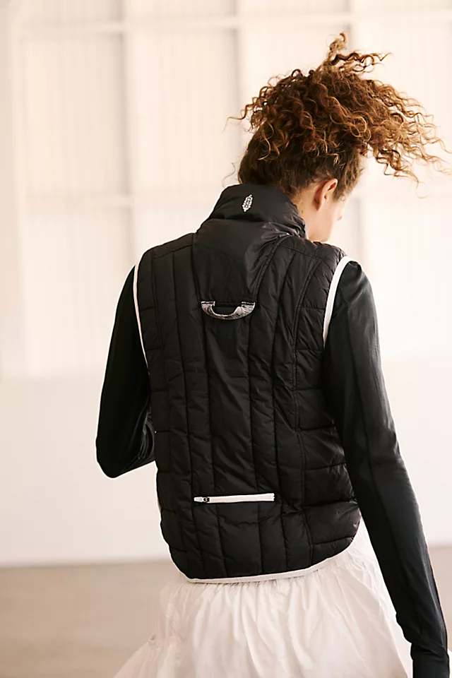 Run This Puffer Vest Black