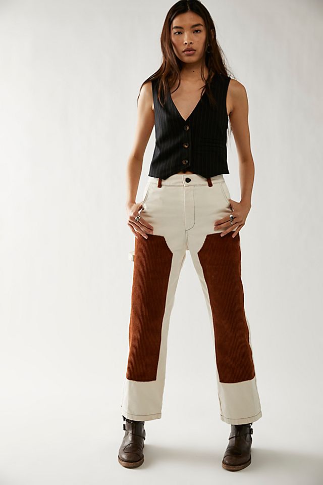 PASTICHE Artlet Carpenter Jeans Cream Brown