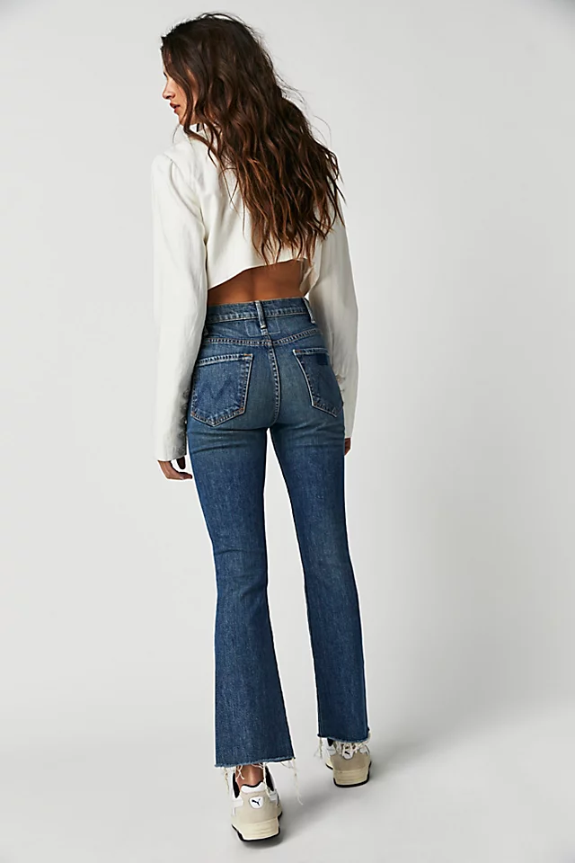 MOTHER The Hustler Flood Fray Jeans Beer Me