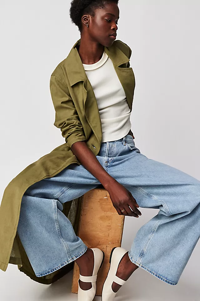 Rae Duster Washed Olive