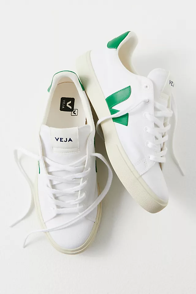 Campo Canvas Sneakers White / Emerald