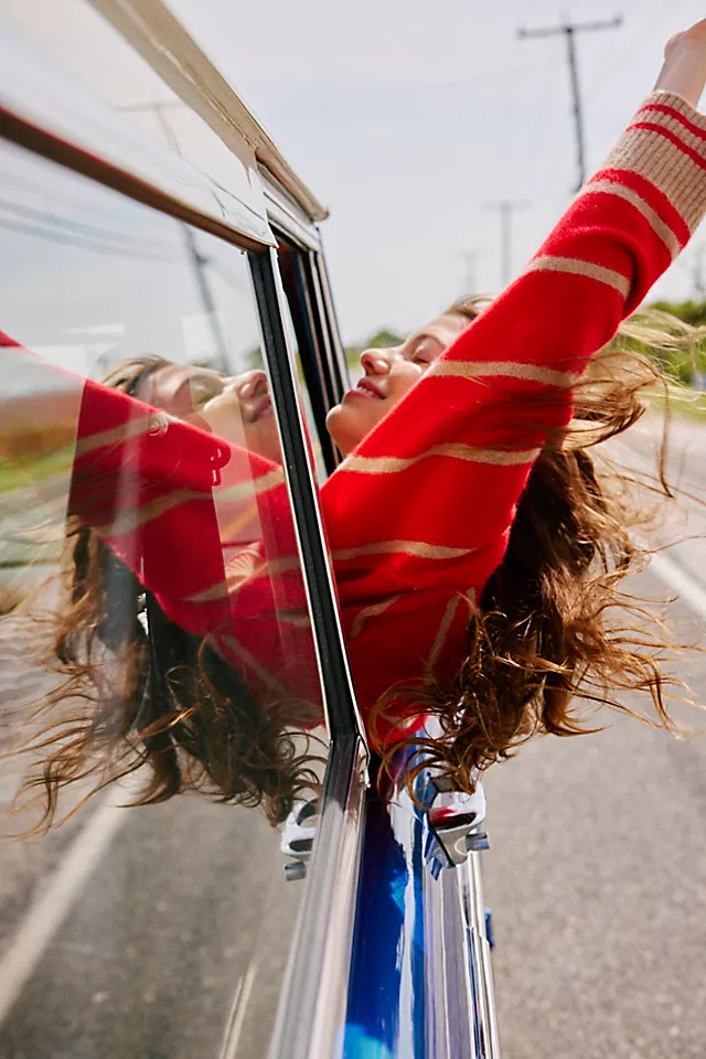 Sage Cashmere Pullover Red Camel Combo