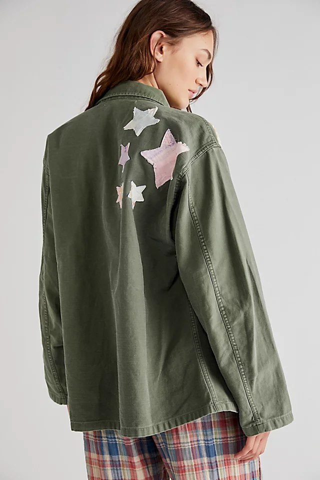 Tricia Fix Seeing Stars Military Jacket Olive