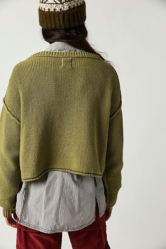 Inside Out Pullover Mosstone