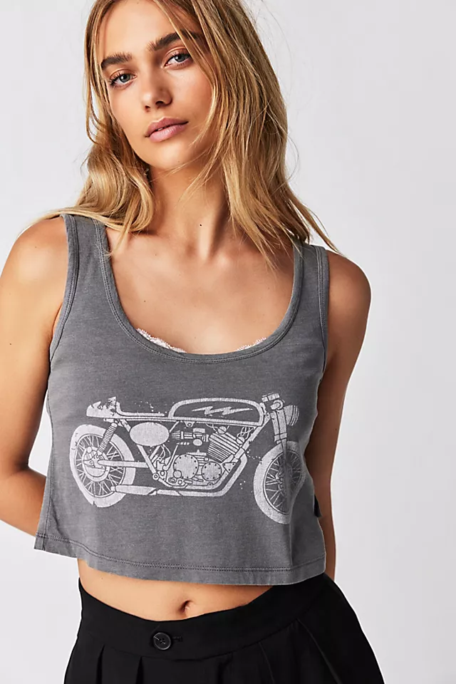 Like My Wheels Boxy Tank Gravity Grey