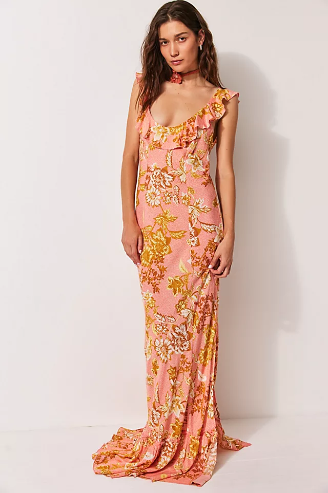 Remind Me Maxi Slip Coral Combo