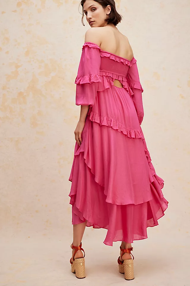 Spell Clementine Mermaid Maxi Dress Flamingo