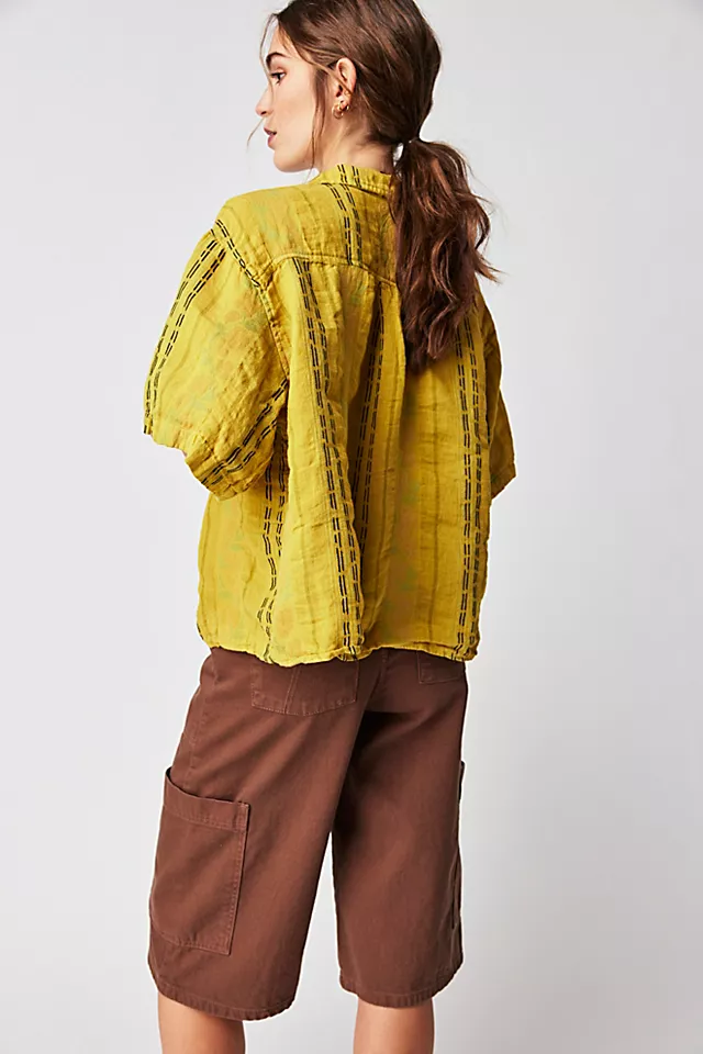 CP Shades Boxy Short Sleeve Top Olive