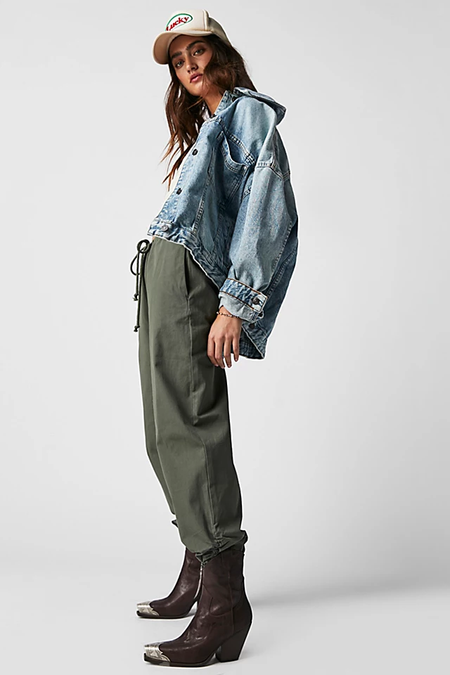 New Light Parachute Pants Hunter Green