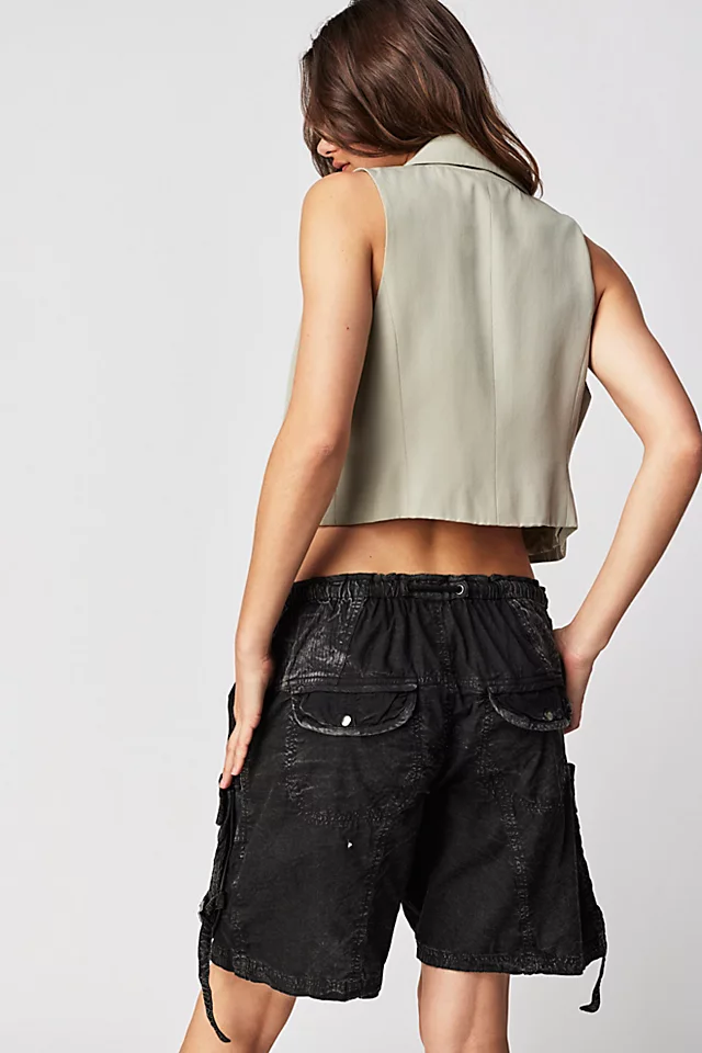 Moon Bay Parachute Shorts Black