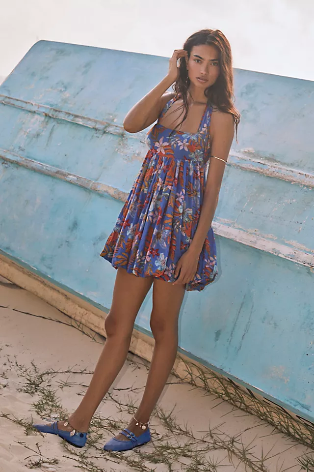 Mai Tai Mini Dress Blue Combo